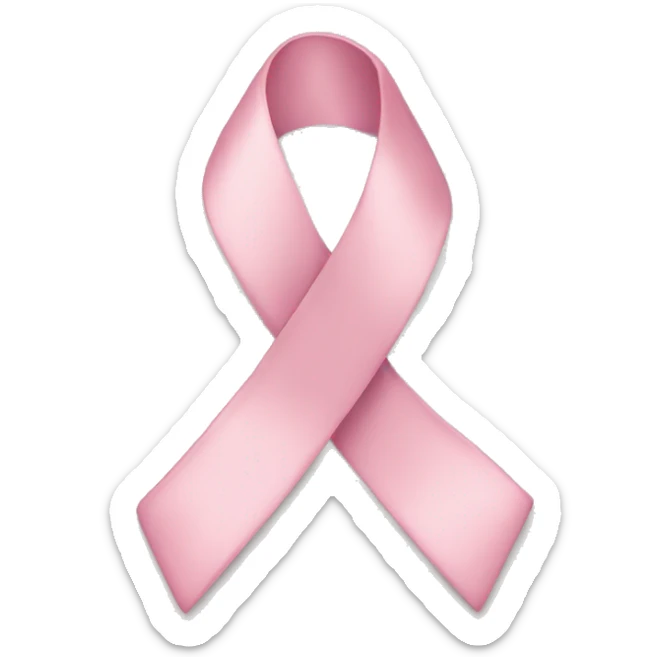 light pink ribbon sticker
