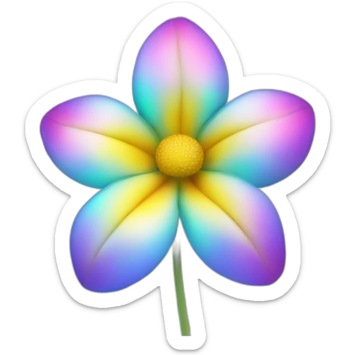Holographic flower sticker