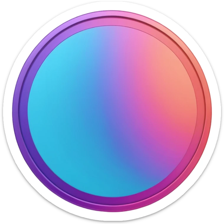 
coin color in in gradient of turquoise, blue, pink, purple, and coral
Rotate coin 45 degree   sticker