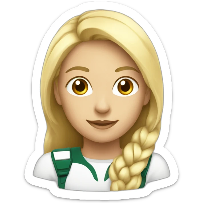 Friendly team womans white sticker