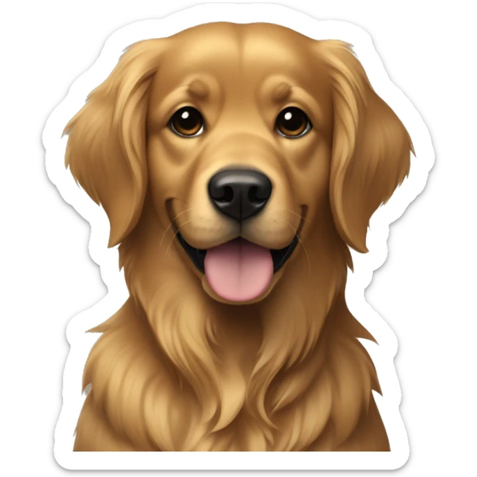 Golden retriever with brown skin woman with black hair sticker