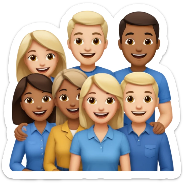 6 people two of them are women and of them are men  sticker