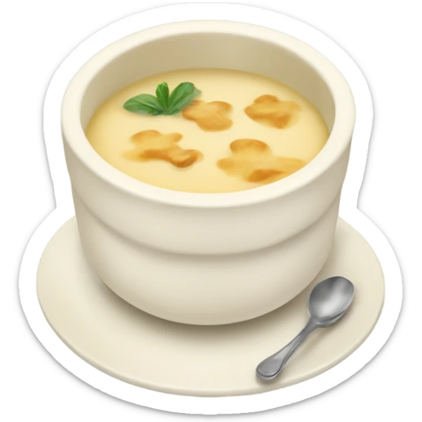 Cream soup sticker