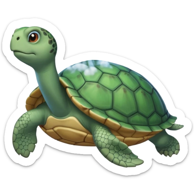 Turtle with a Cinderella dress on and a fart coming out of it sticker