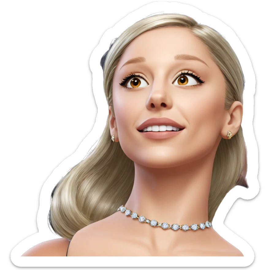 realistic jewelry on a girl sticker