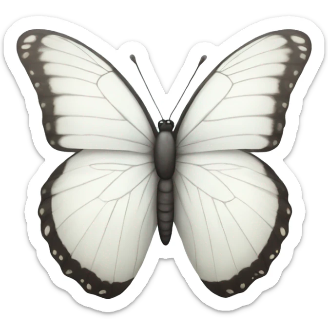 White butterfly sticker