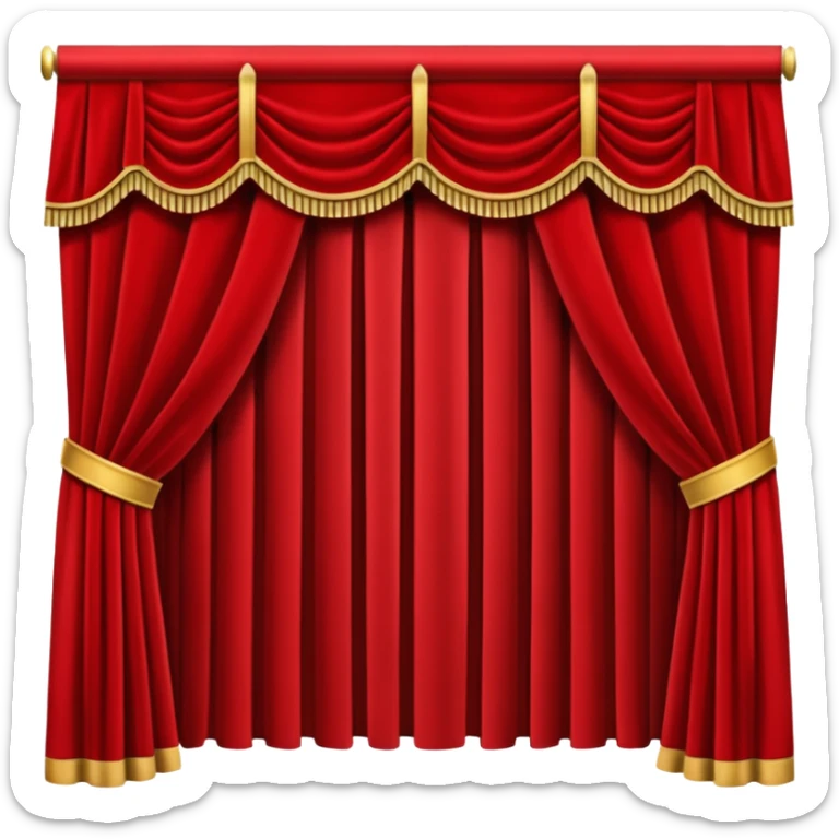 create a series of images for Theatre soft goods Inventory showing theatre curtains sticker