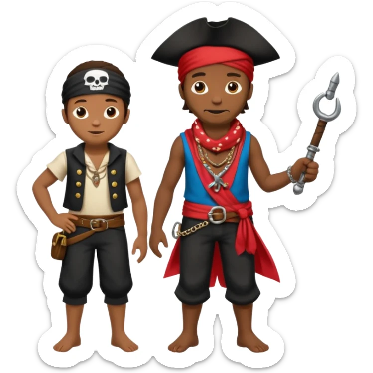 Cachorro pastor alemão usando fantasia de pirata full body sticker