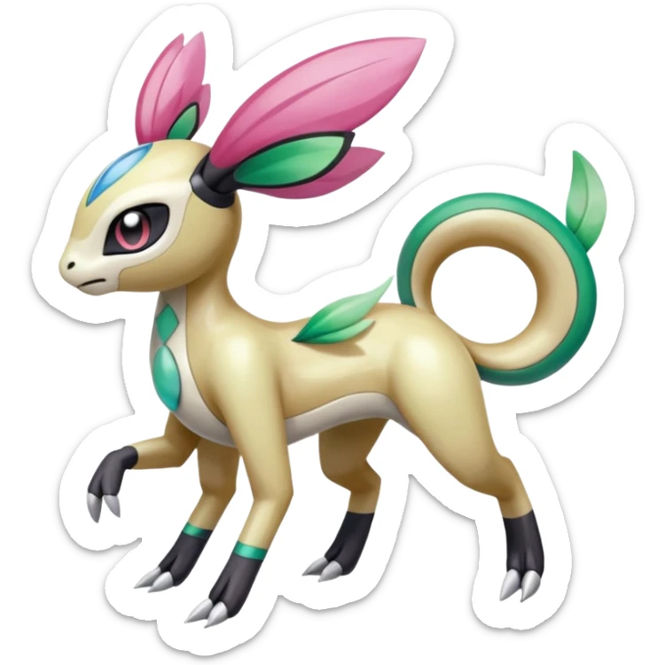 Meloetta-Inteleon-Gabite-Palkia-Pokémon-Fakémon-fusion-hybrid-creature sticker