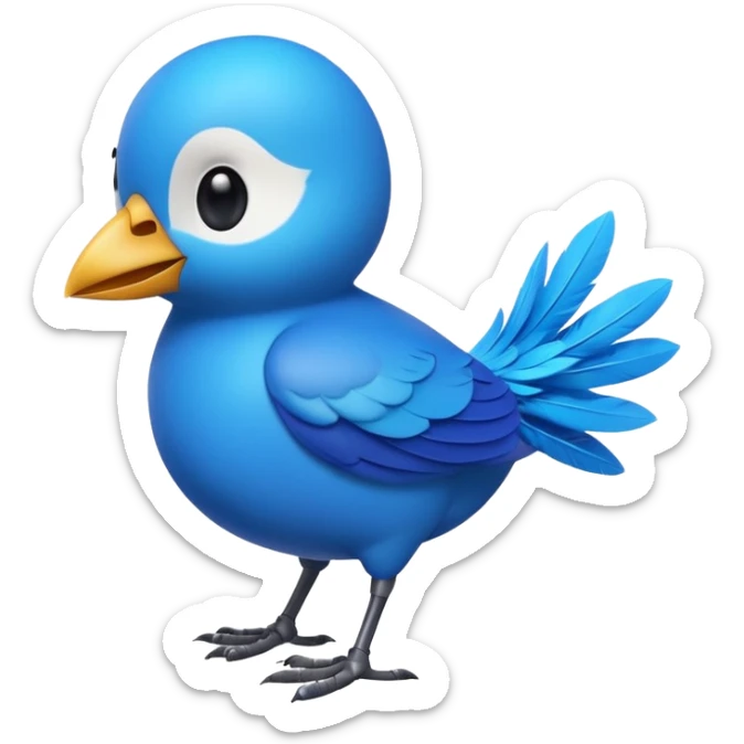 
3D emoji of a small bird, in Apple Memoji style. Soft studio lighting, glossy finish, black background, minimalistic and centered composition.
 sticker