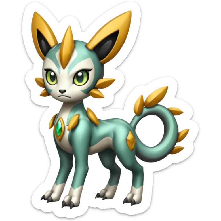 Meloetta-Wargreymon-Trico-Pokémon-Fakémon-fusion-hybrid-creature sticker