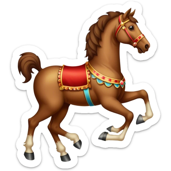 Vintage circus horse sticker