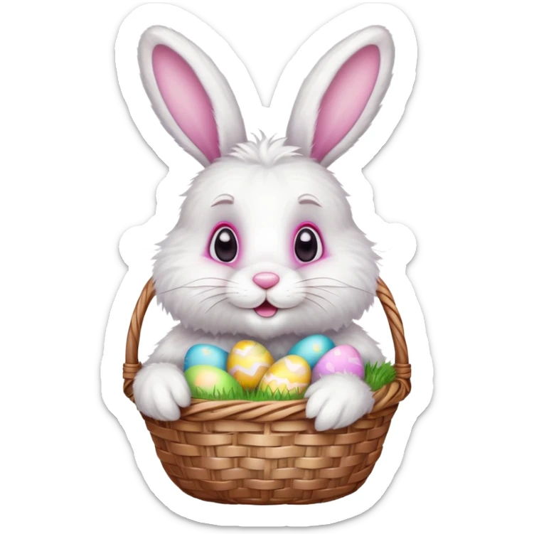 Easter bunny sticker