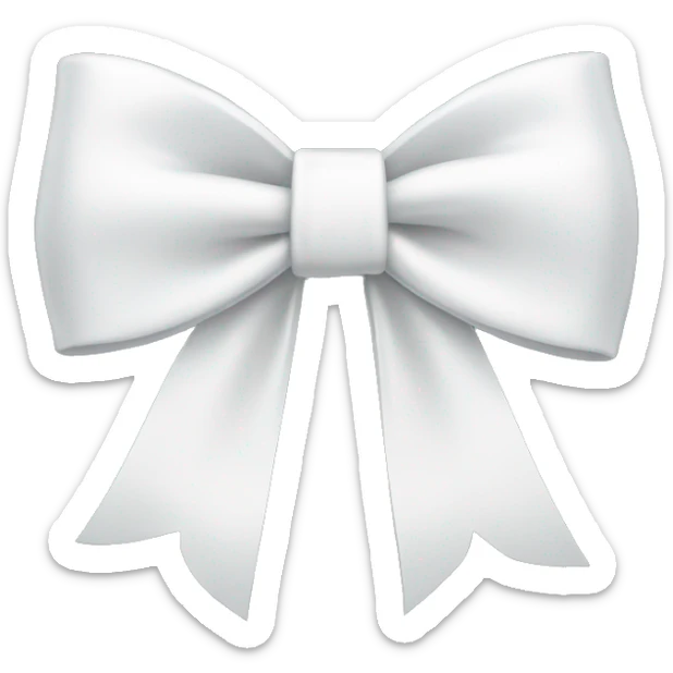 white bow sticker