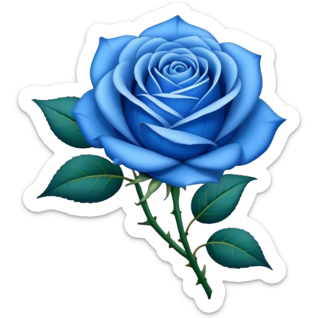 Blue rose sticker