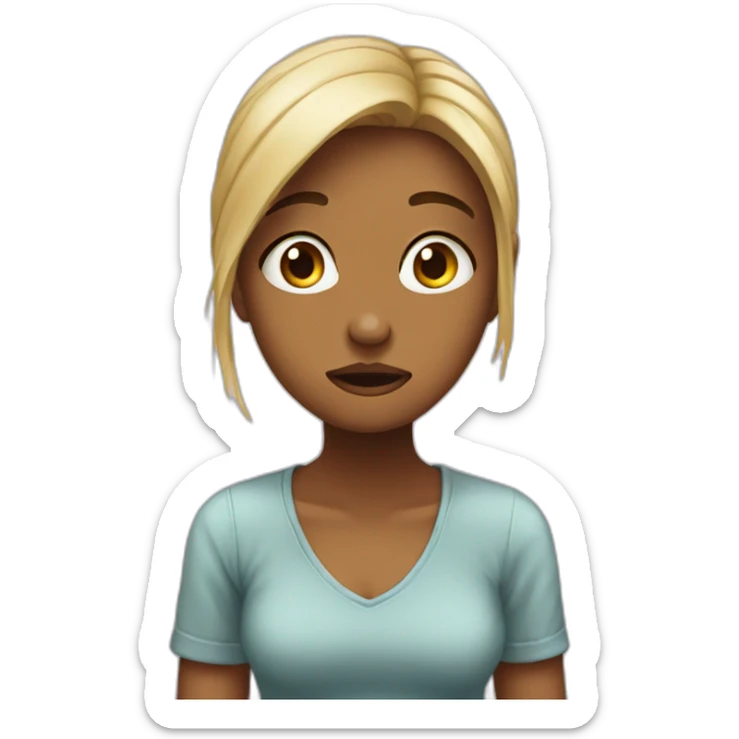 Fomo emoji girl sad not to hang out  sticker
