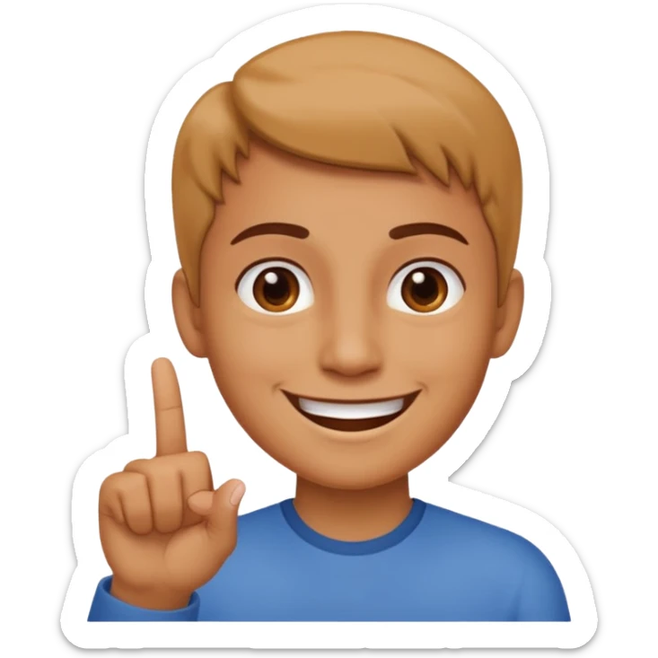 In the fourth image in the right hand of person there should be only the index finger upward sticker