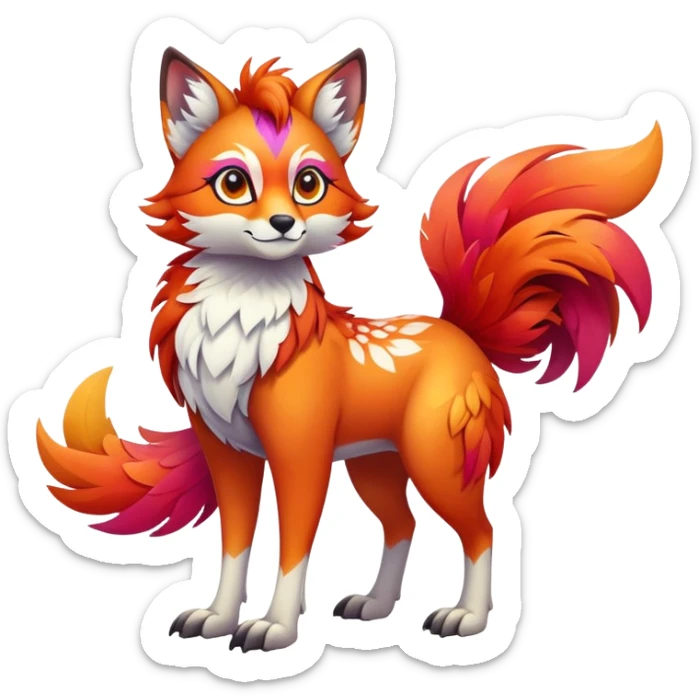 Colorful exotic Falvie-Fionbri, full body sticker