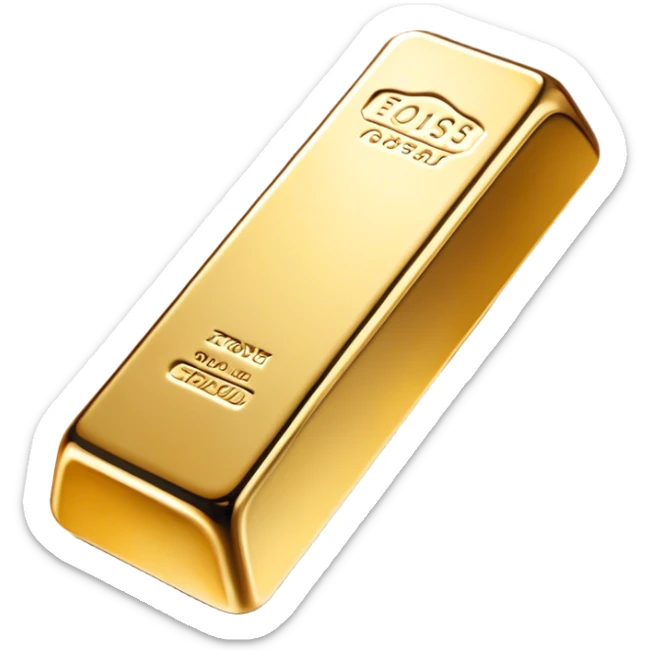 Cinematic Realistic Gold Bar, Radiant and brilliant, with smooth, polished golden bars reflecting the light in stunning highlights. The soft, warm glow of the metal exudes luxury and elegance, catching every glimmer in the surrounding environment. Soft glowing outline, capturing the essence of wealth and timeless beauty in gleaming gold. sticker