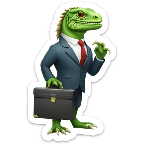 capitalist-iguana sticker