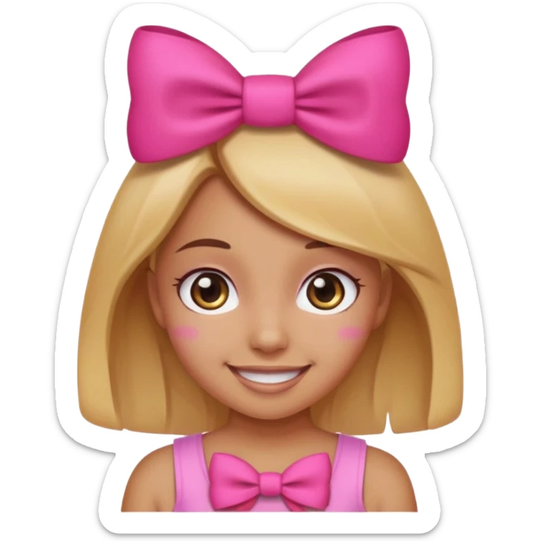 A baddie girl giving cute vibes but don't make it look like more of a human emoji more of a emoji a regular emoji sticker