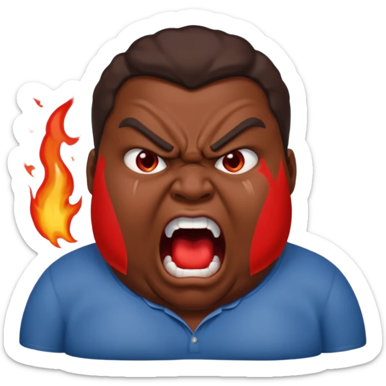 gum tsion emoji very not nice rude shouting ragebaiter fat ugly fat  sticker