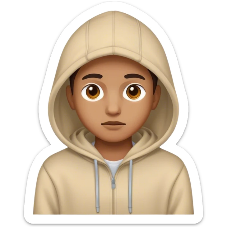 Person Wearing hoodie  sticker