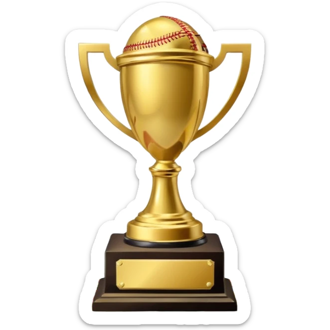 emoji of a cricket trophy with confetti, inspired by the movie Jersey sticker