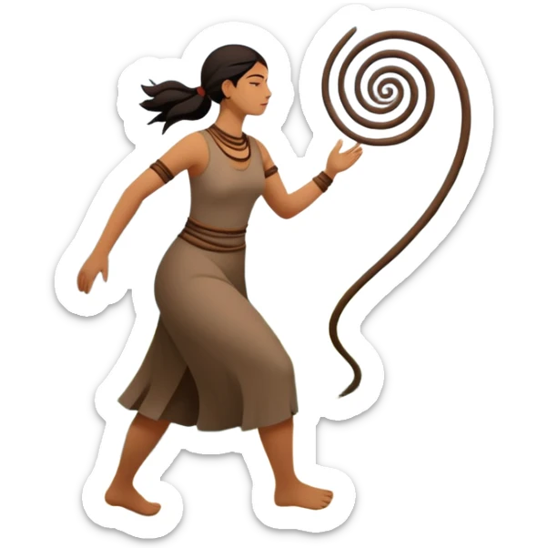 una figura humana sencilla como pintura rupestre caminando hacia una montaña la montaña hecha con líneas curvas primitivas
un animal totémico minimal 
un espiral tipo energía ancestral de fondo 
una mano prehistórica adaptada a ícono
Con una runa moderna inspirada en naturaleza sticker