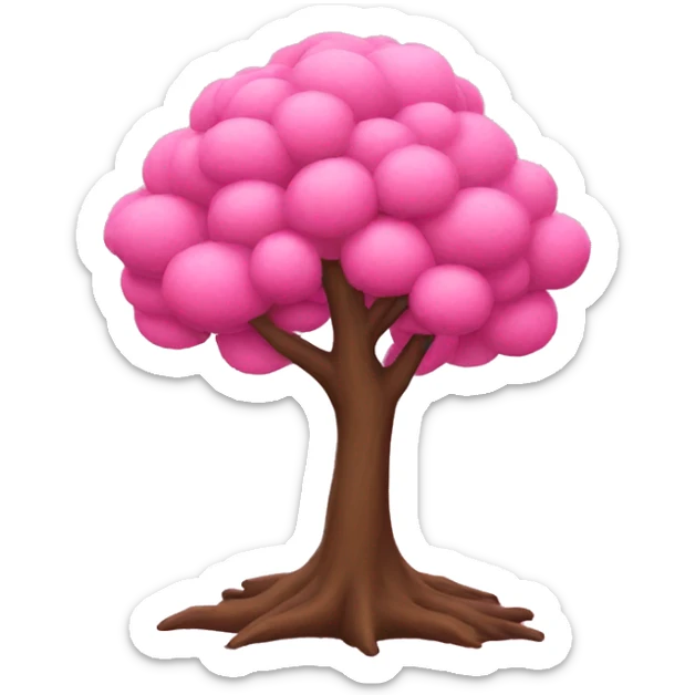 Pink tree  sticker