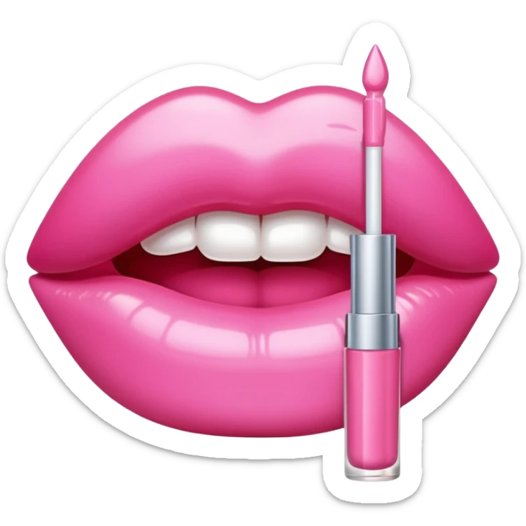 صورتی  لب لیب گلاس sticker