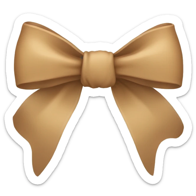  Tan bow sticker