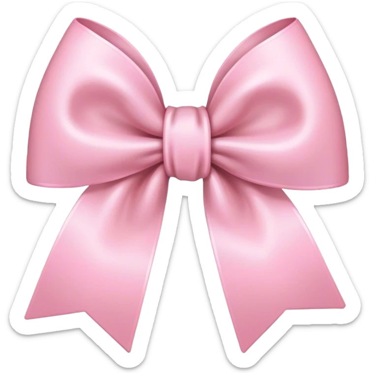 Light pink bow sticker