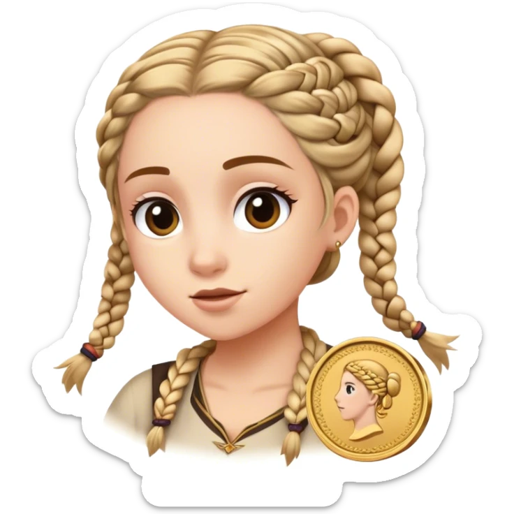 Jude der gierig geldmünze hinterherjagt mit diesen Zöpfen die sie immer tragen sticker