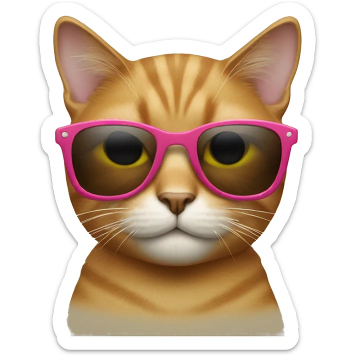 Cat with sunglasses sticker