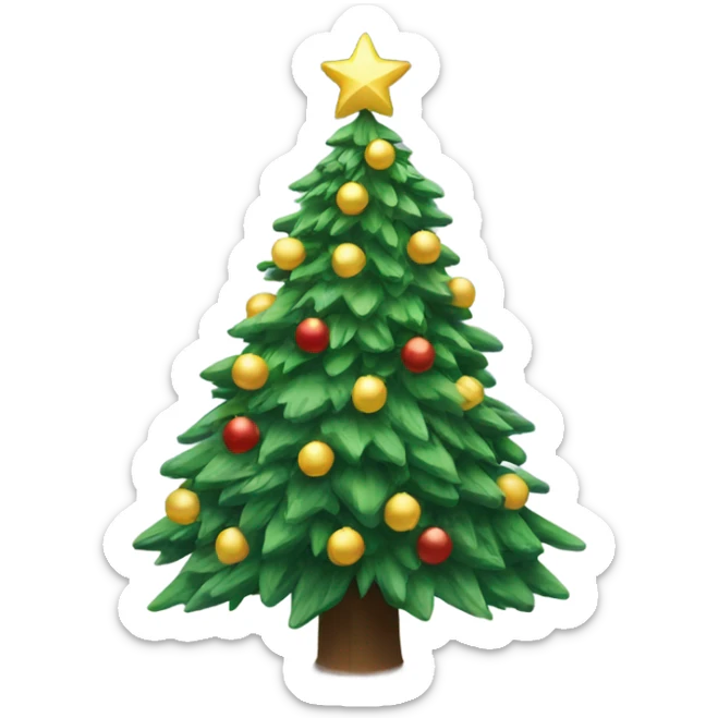 Christmas tree sticker