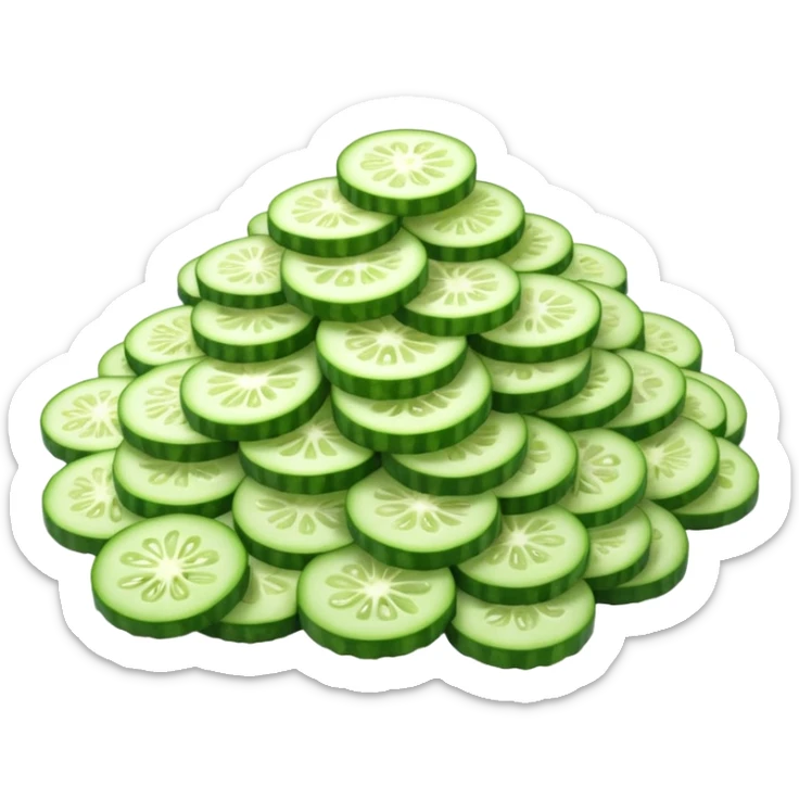 a big pile of grated green slices of vegetable sticker