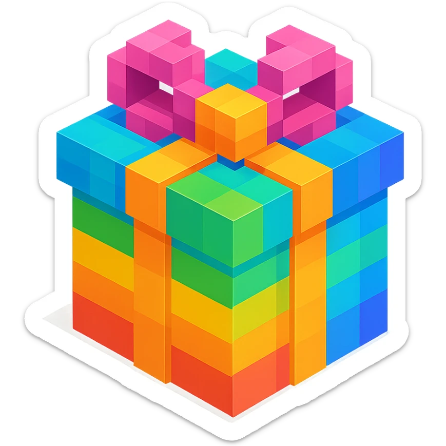Rainbow gift sticker