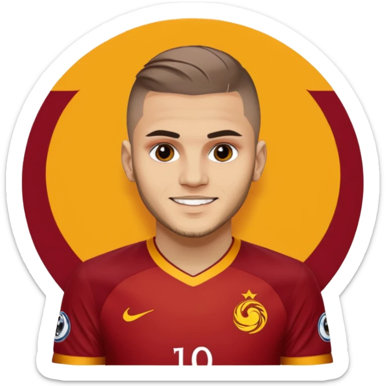 Mauro icardi Galatasaray formasıyla gol sevinci yapıyor sticker