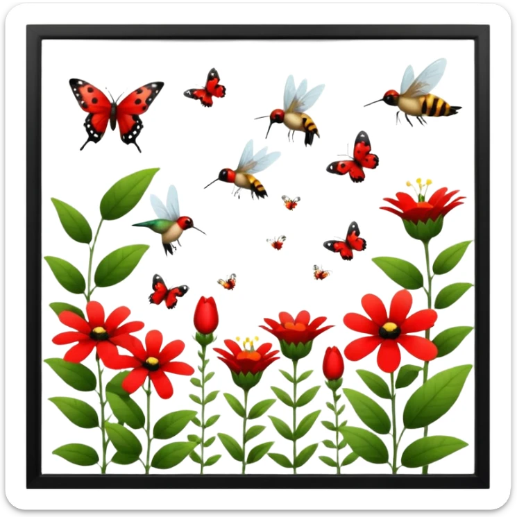 🎨Donde danzan las mariposas y los colibrís y entre las 💐flores y la 🏞️naturaleza las 🐝abejas bebiendo el néctar de las flores polinizando the 🐞ladybug rojo divino entre los jardines de pintorescos y majestuosos colores sticker