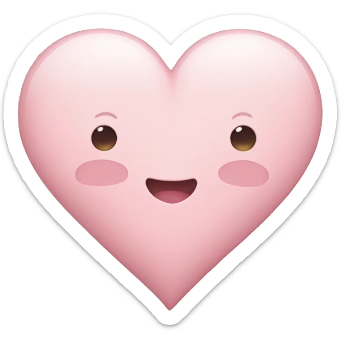 light pink heart sticker