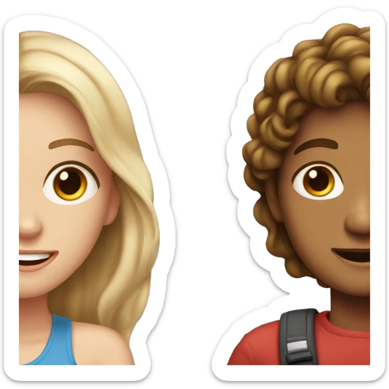 2 girls and one boy listening to a pretty woman sticker