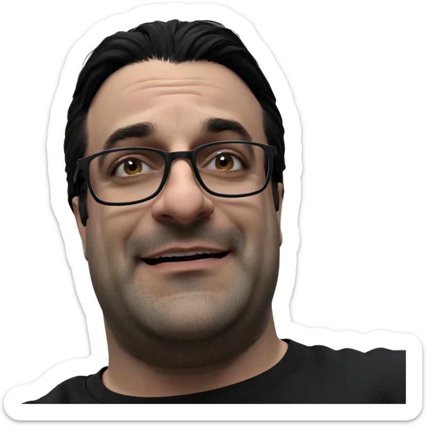 cool boy in black shirt sticker