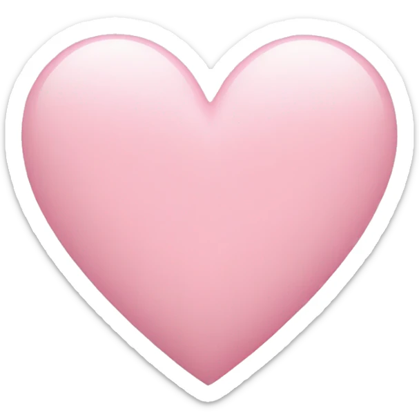 light pink heart sticker