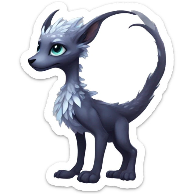  Cute Edgy Realistic Rare Fantasy eldritch ethereal Slim Vernid-Trico-Melprin-species by LiLaiRa, by Falvie, full body sticker