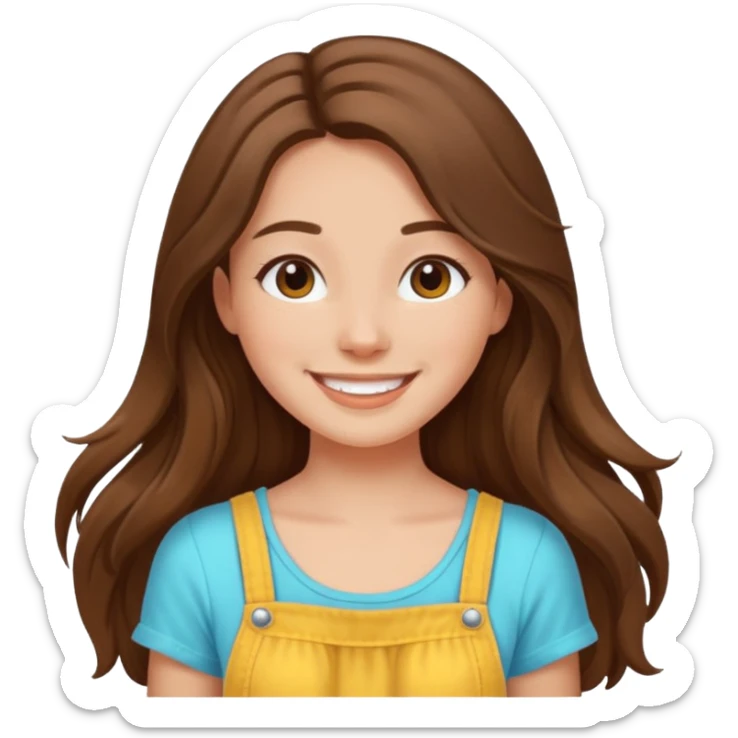 summer vibes girl brun hair long hair sticker