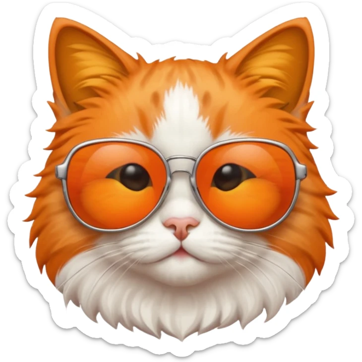 Cat with sunglasses sticker