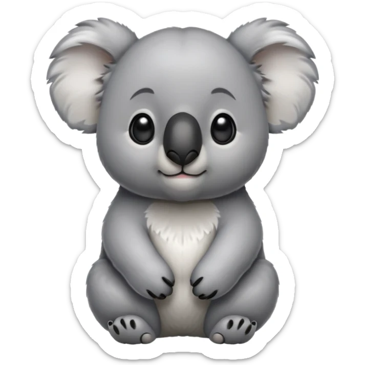 cinematic-noble-koala-portrait-emoji,-poised-and-regal,-with-a-stocky,-cuddly-build-and-a-plush,-well-groomed-grey-fur,-large-round-ears-and-a-distinctive-big-black-nose,-deep-set-soulful-dark-eyes,-simplified-yet-sharp-and-sophisticate sticker