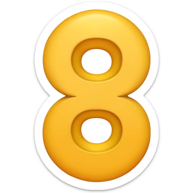 A emoji with nu,m 6 and inlinre num and as x from top to bootom sticker