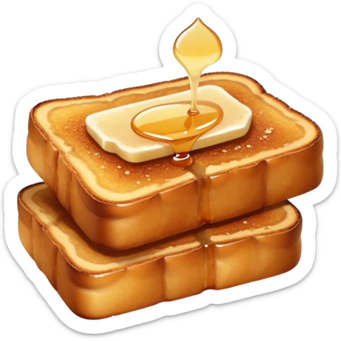 torrijas, Spanish Easter dessert, bread slices soaked in milk and honey, fried and topped with cinnamon sugar sticker